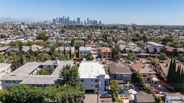 an aerial view of a city