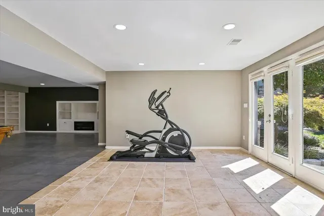 a view of a lake with a house