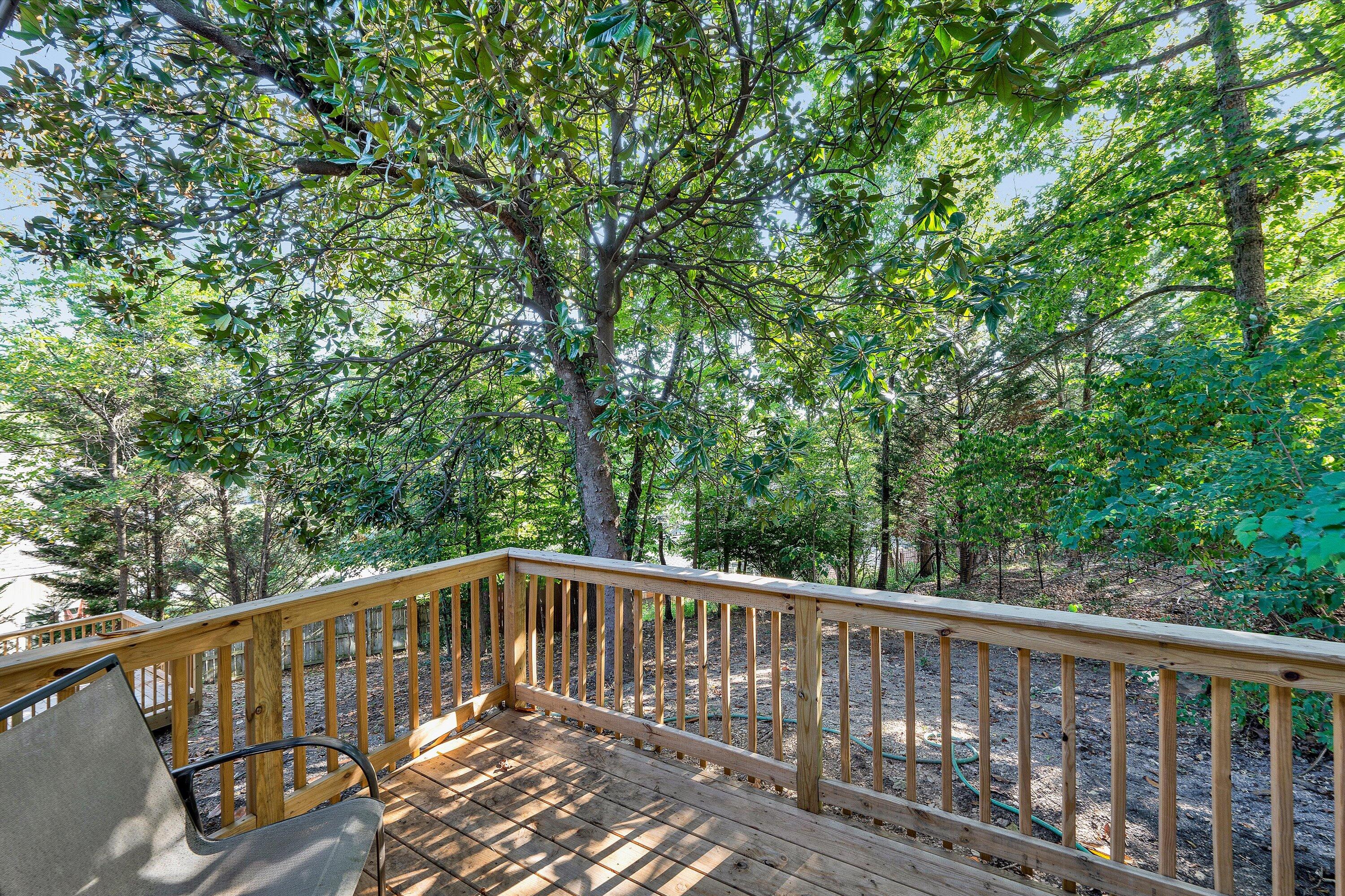 3318 One Oak Road Roanoke, VA 24018 - Photo 12 of 43 a view of balcony with deck and trees