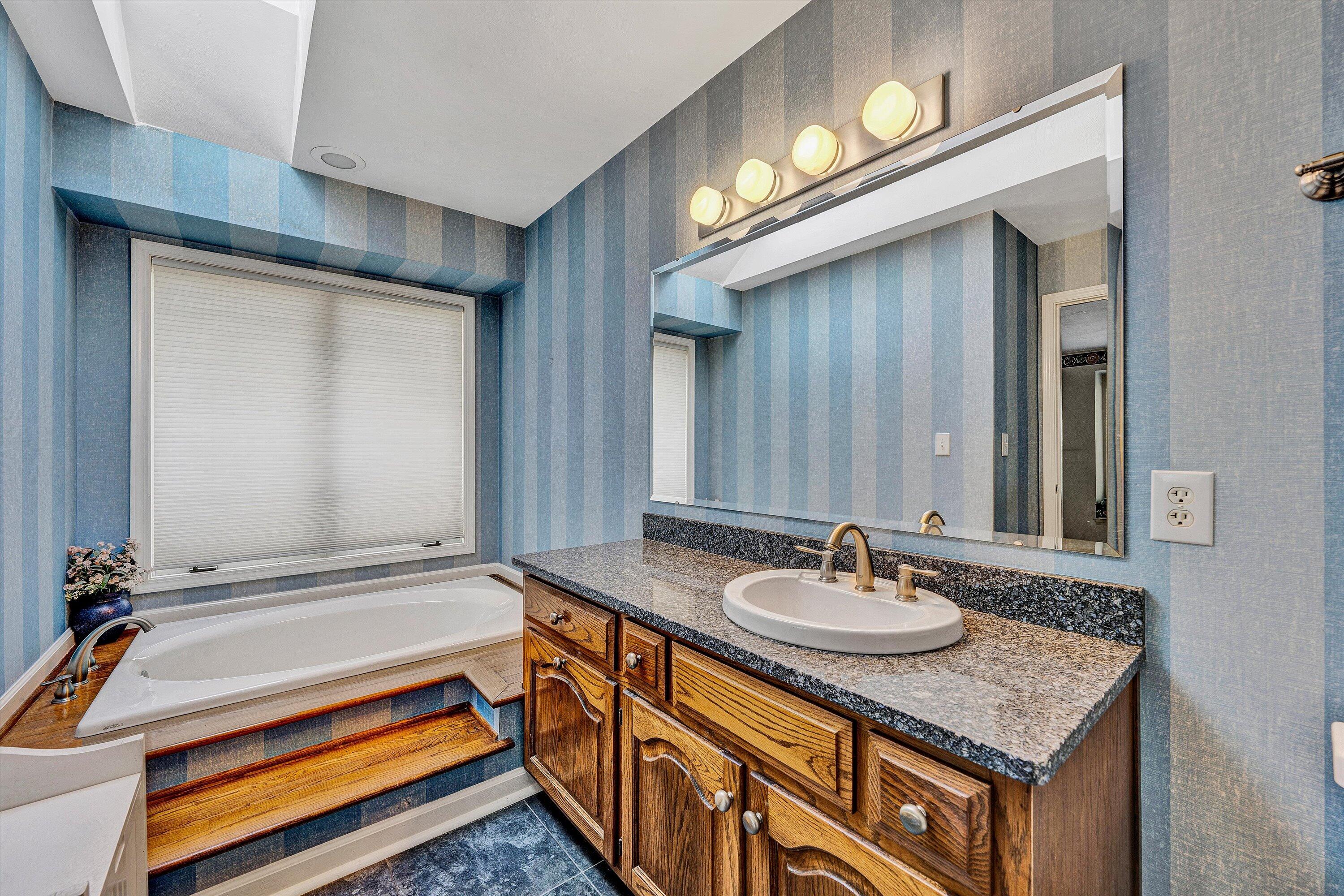 3318 One Oak Road Roanoke, VA 24018 - Photo 24 of 43 a bathroom with a sink double vanity and a mirror