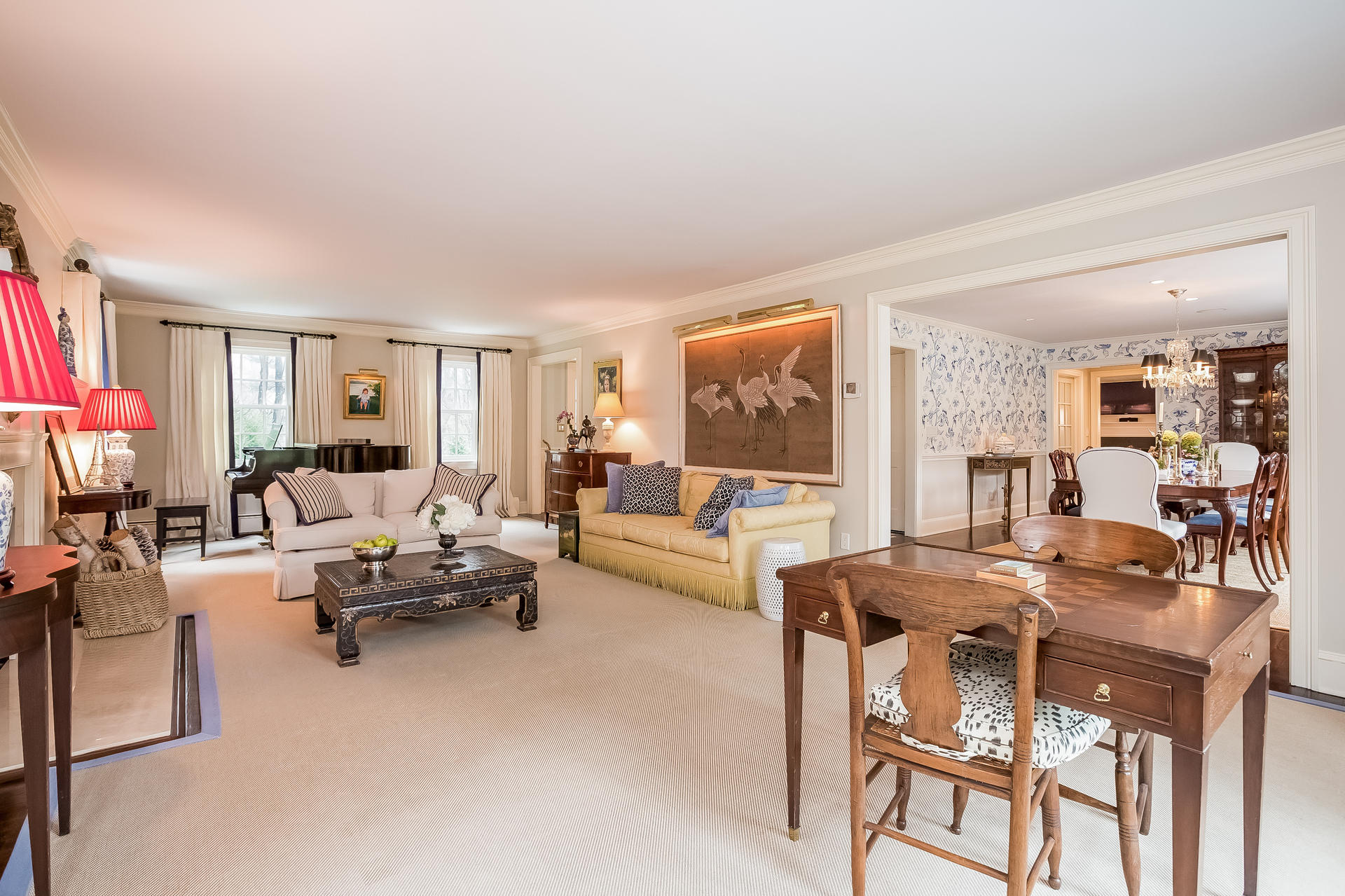94 Marshall Ridge Road New Canaan, CT 06840 - Photo 13 of 50 a living room with furniture and a large window