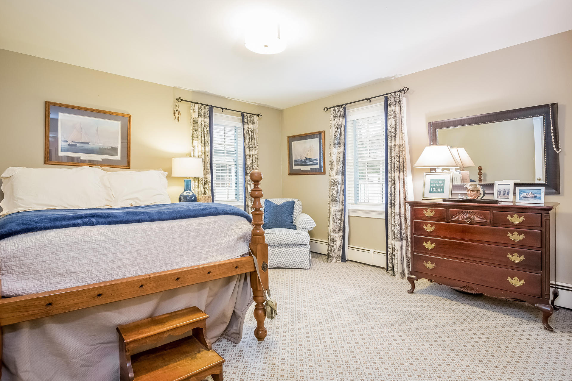 94 Marshall Ridge Road New Canaan, CT 06840 - Photo 24 of 50 a bedroom with a bed and wooden floor