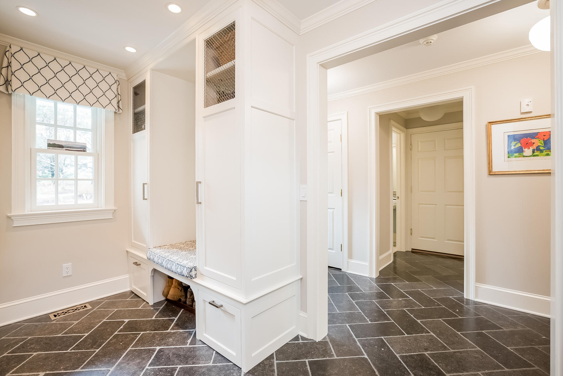 94 Marshall Ridge Road New Canaan, CT 06840 - Photo 31 of 50 a view of a livingroom with wooden floor and a bathroom