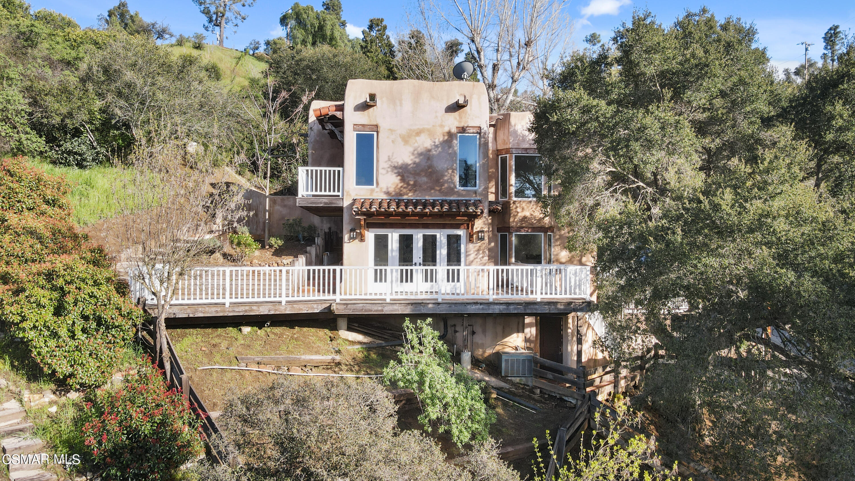 2045 Lookout Drive Agoura Hills, CA 91301 - Photo 3 of 34 an aerial view of residential house with outdoor space and trees all around
