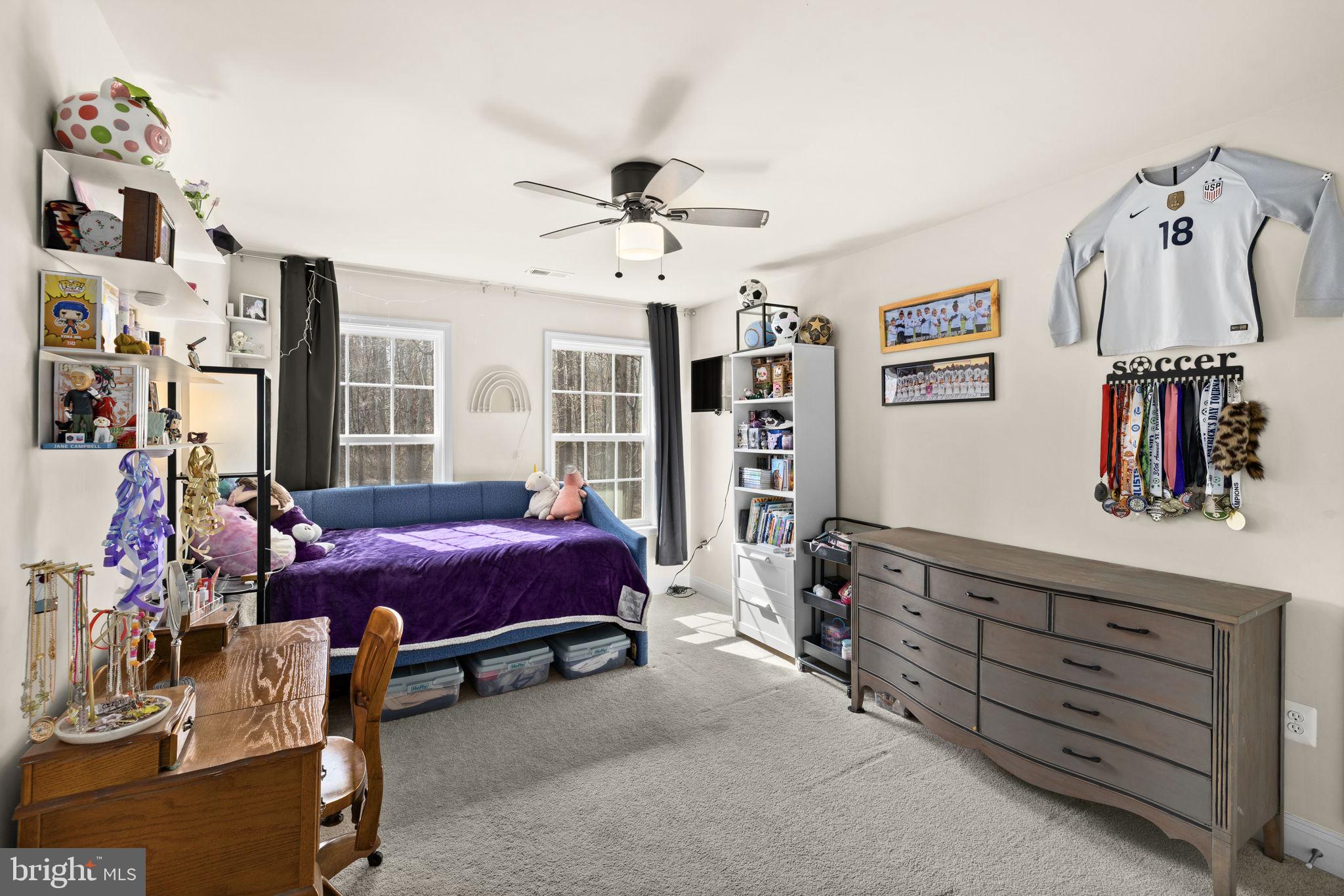 476 Decatur Road Stafford, VA 22554 - Photo 40 of 62 Bedroom #4 with ceiling fan light fixture