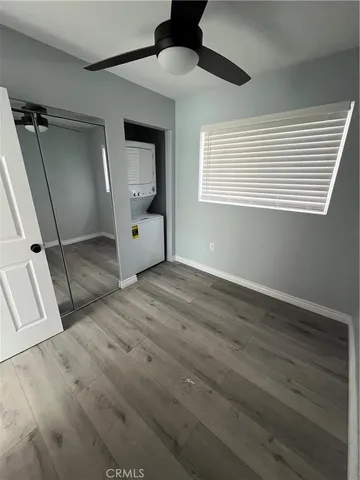 a view of small space with wooden floor