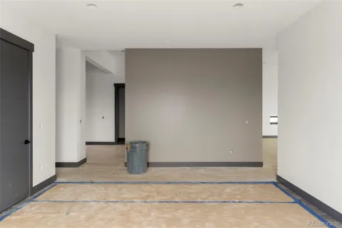 a view of wooden door