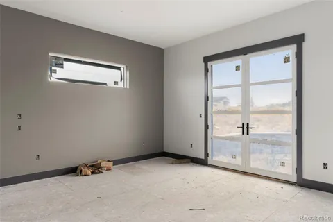 an empty room with a window