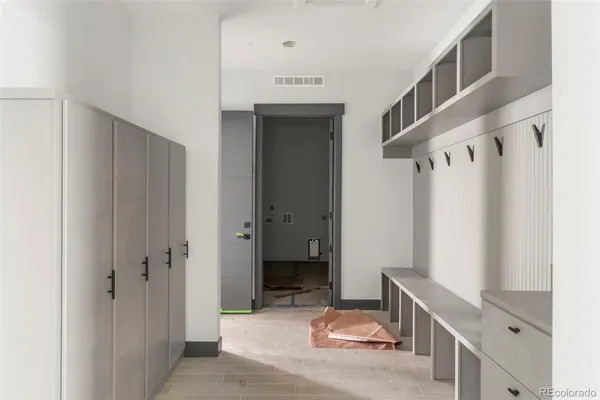 a bathroom with a sink and shower