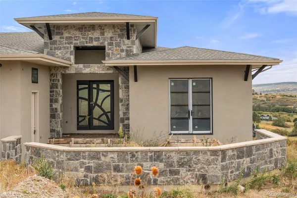 a front view of a house