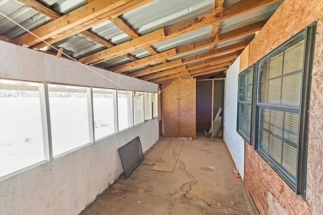 a view of hallway with stairs