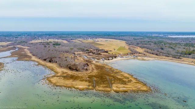 an aerial view of beach