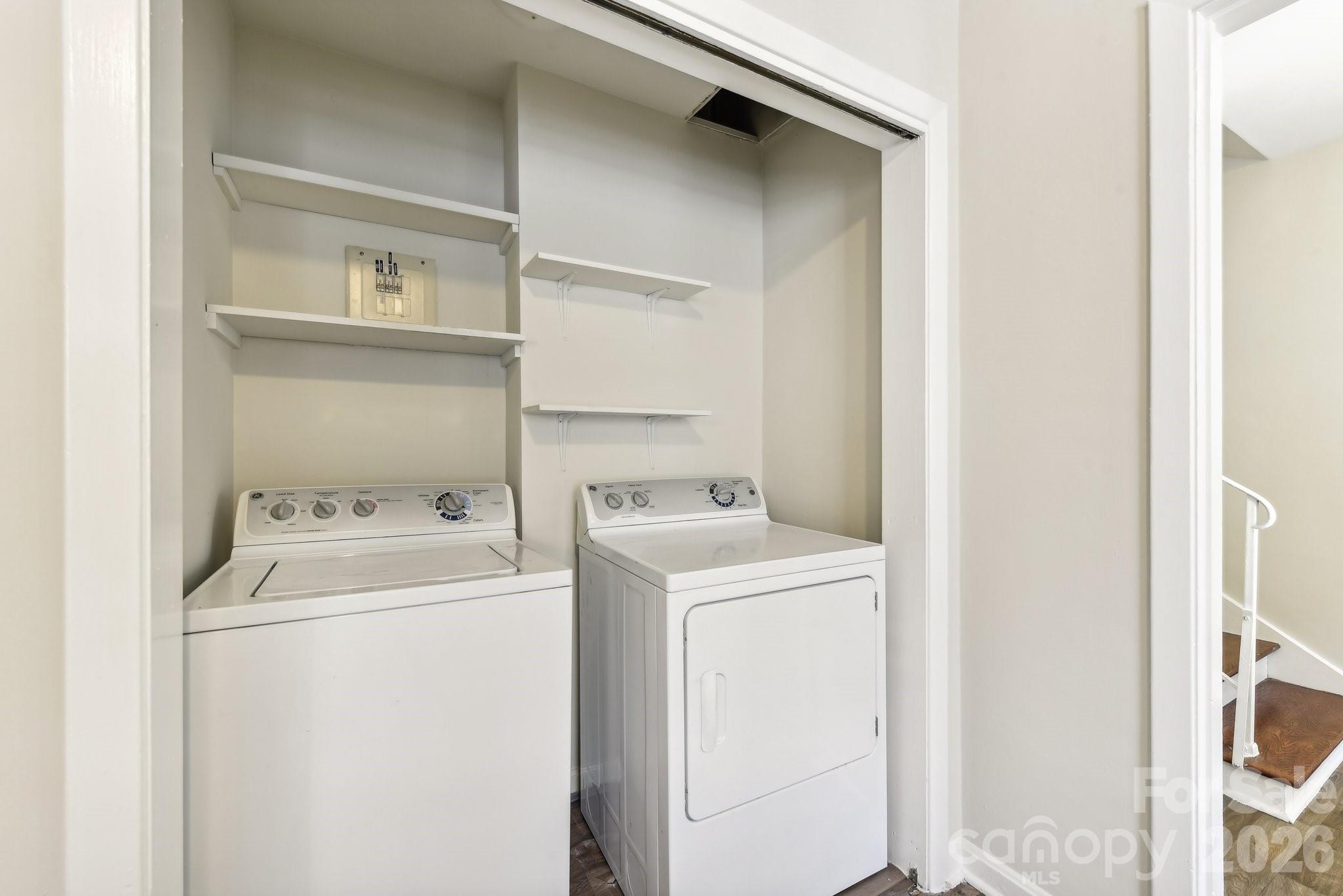 1334 Briar Creek Road, Unit 2 Charlotte, NC 28205 - Photo 14 of 30 a utility room with dryer and washer