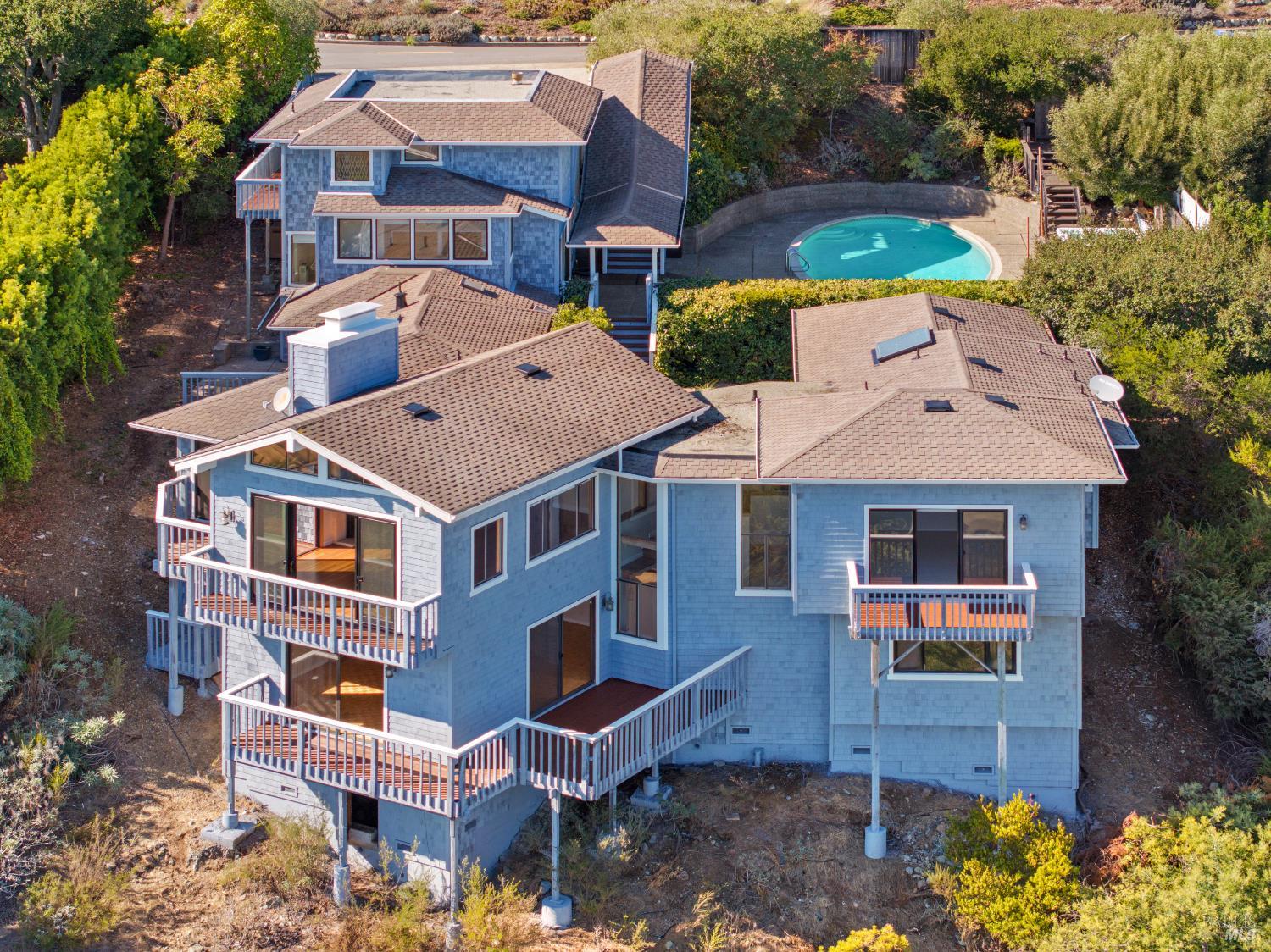 500 Ridge Road Tiburon, CA 94920 - Photo 38 of 42 an aerial view of a house with a yard