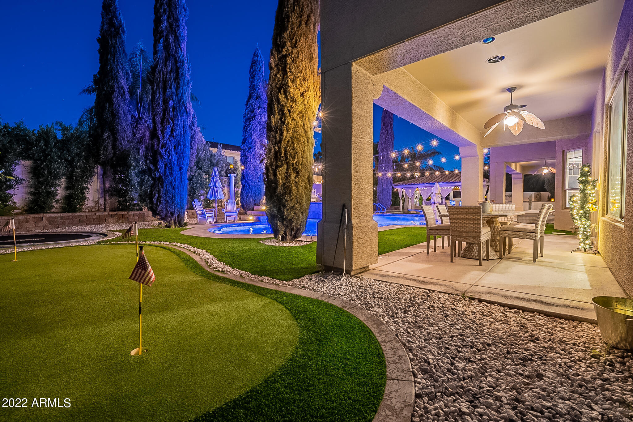 4611 East Desperado Road Gilbert, AZ 85297 - Photo 103 of 125 Nighttime Putting
