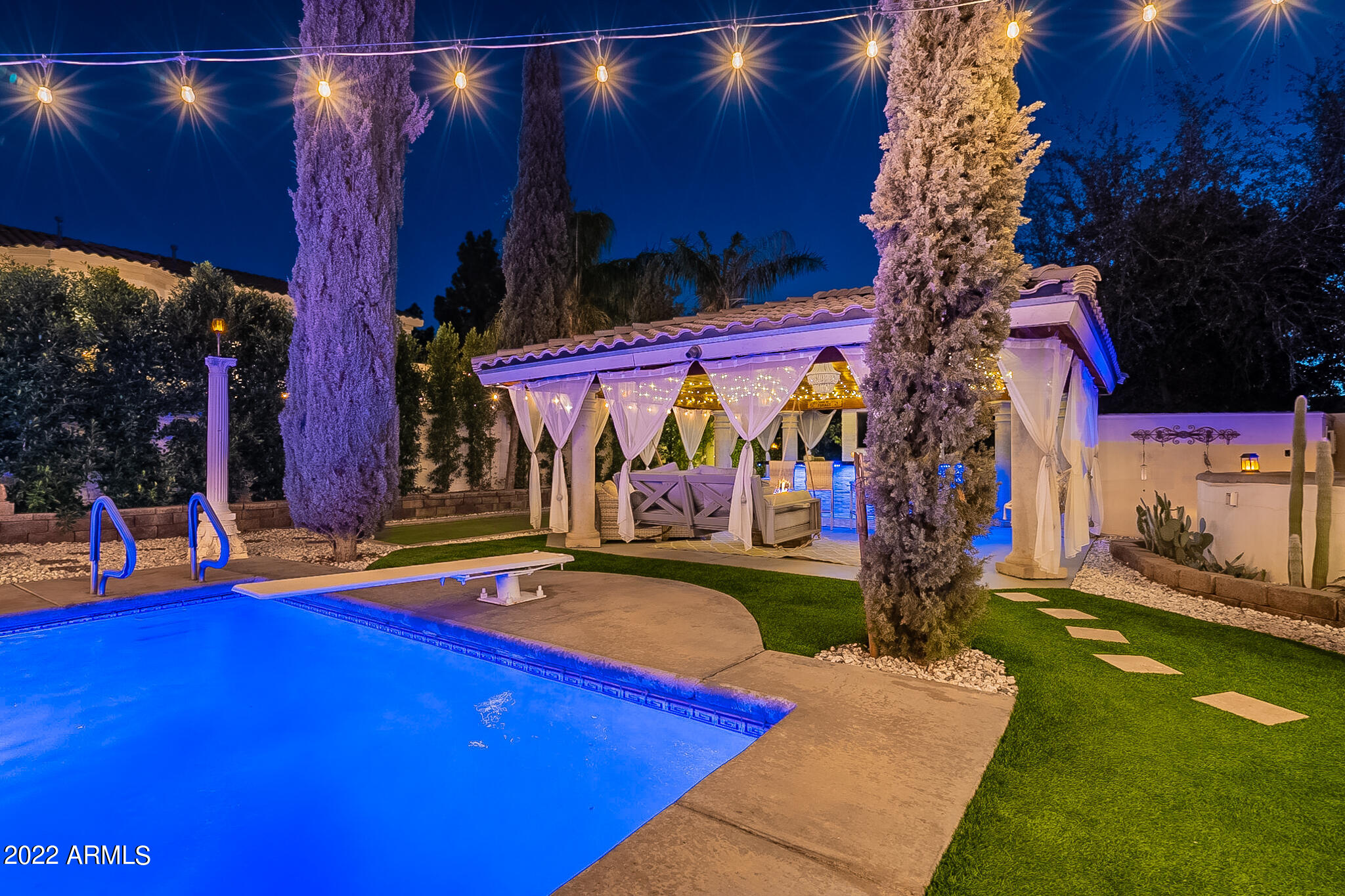 4611 East Desperado Road Gilbert, AZ 85297 - Photo 105 of 125 Nightime Gazebo