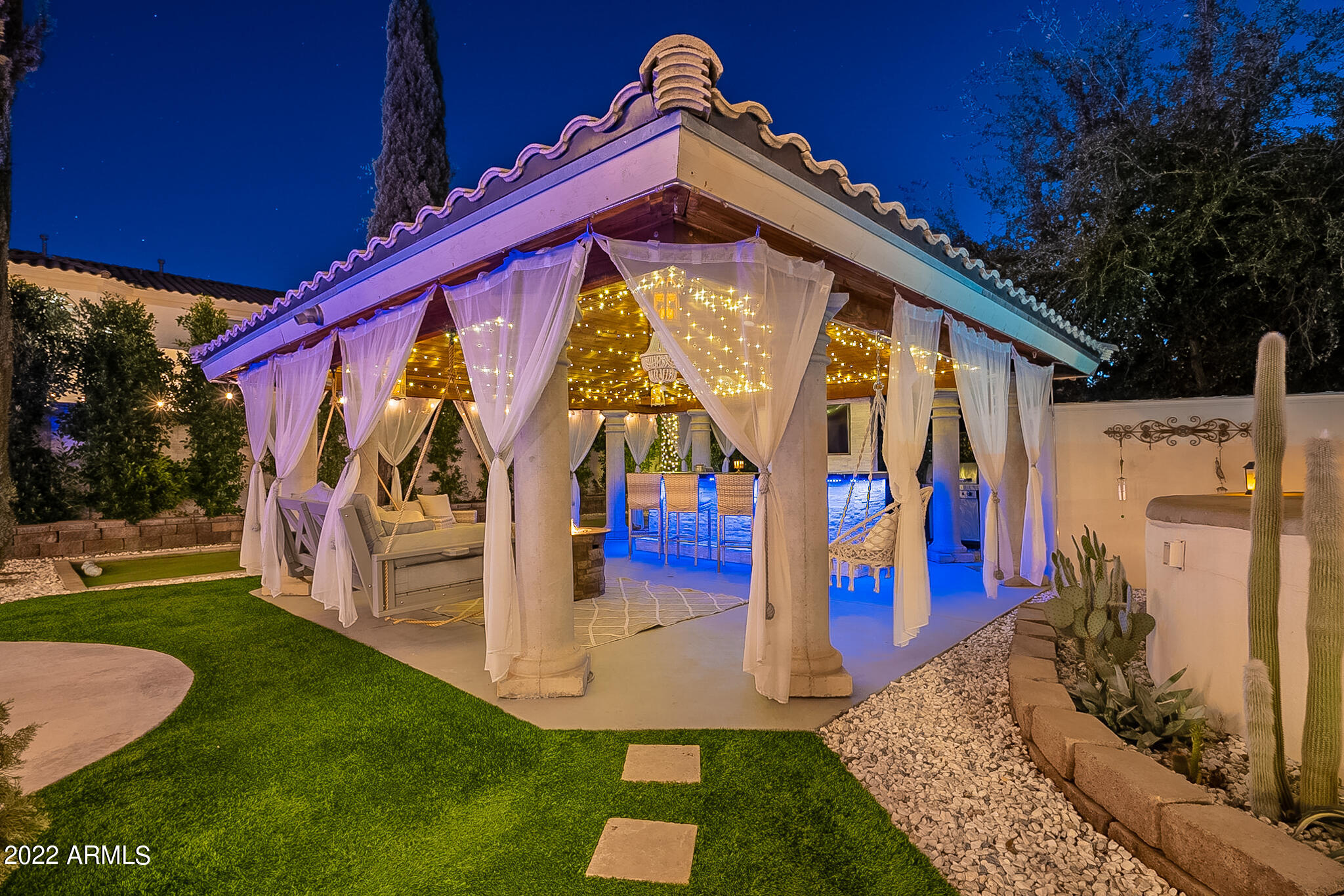 4611 East Desperado Road Gilbert, AZ 85297 - Photo 106 of 125 Nightime Gazebo 2