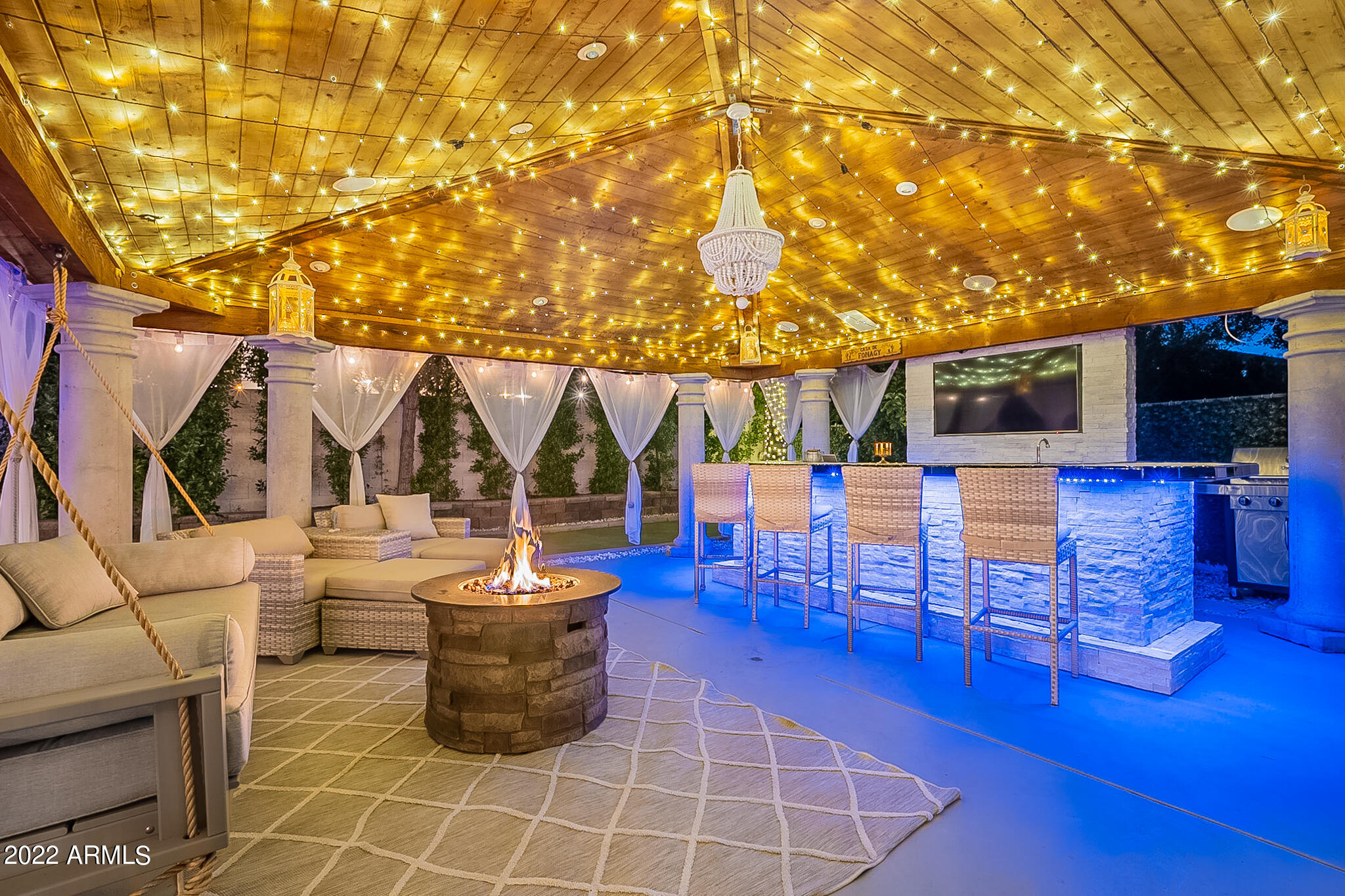 4611 East Desperado Road Gilbert, AZ 85297 - Photo 6 of 125 Magical Nighttime Gazebo