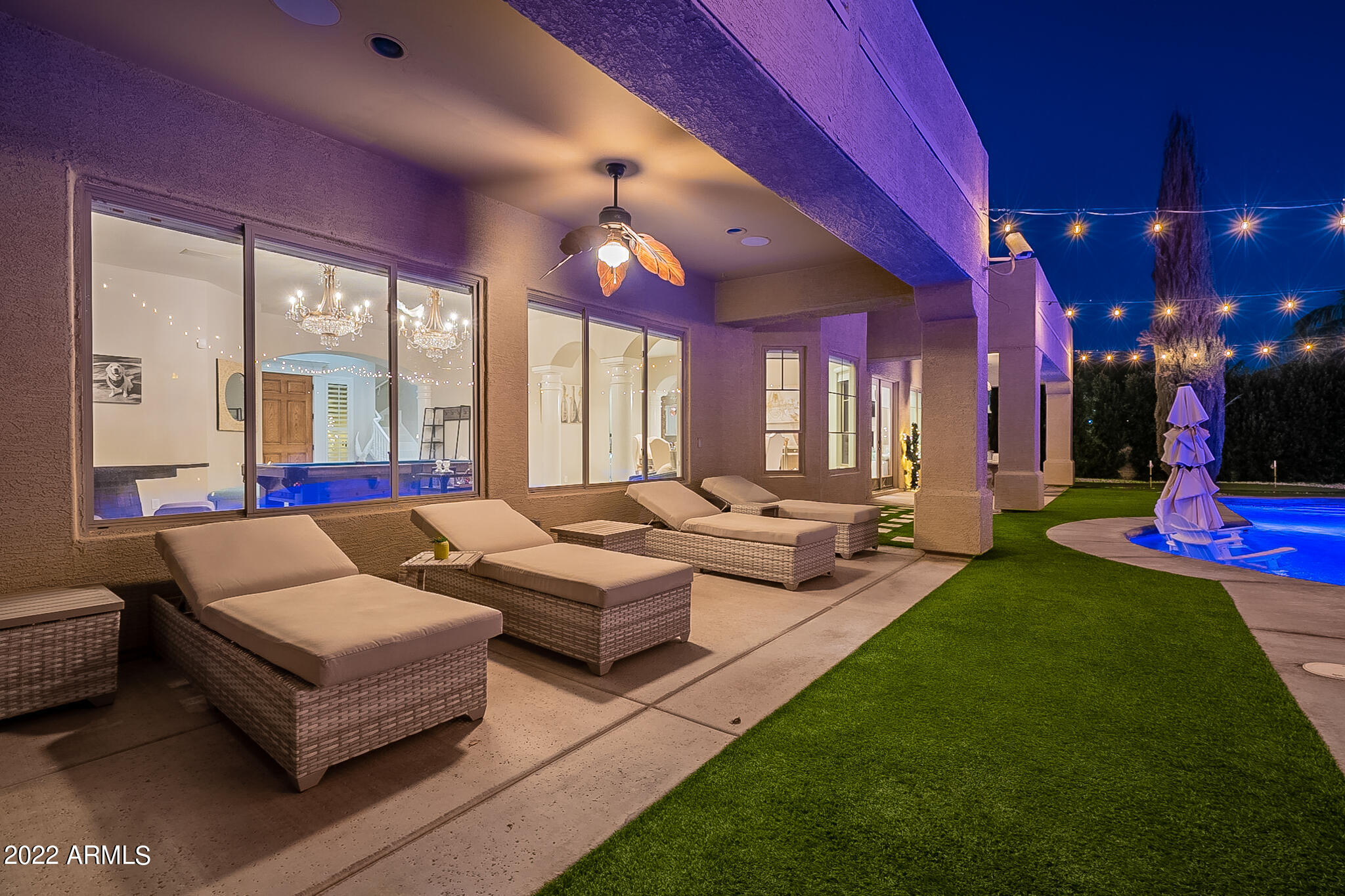 4611 East Desperado Road Gilbert, AZ 85297 - Photo 99 of 125 Nighttime Lounge