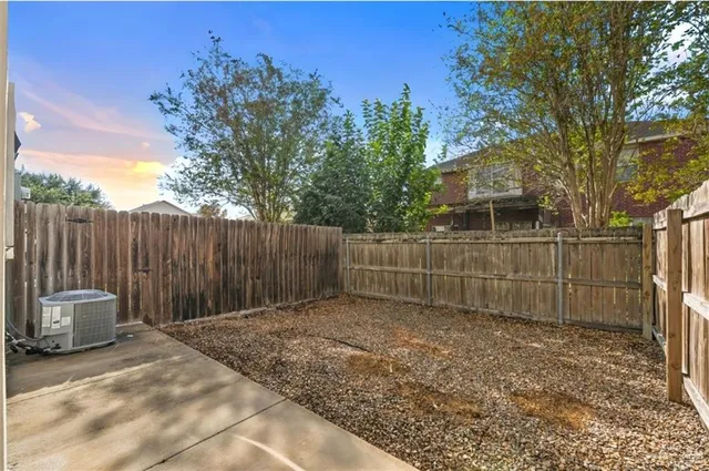 a backyard of a house