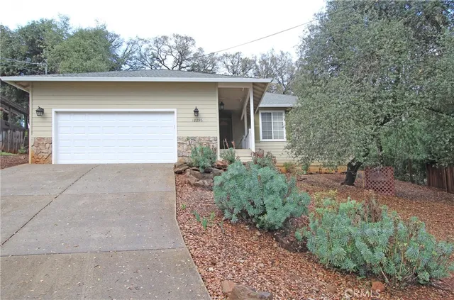 a view of a garage with wooden walls