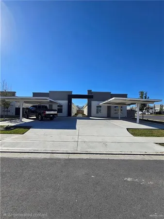 a view of a car is parked in a road