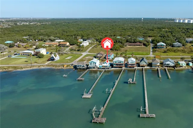 a view of a room with an ocean view