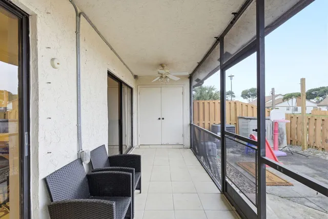 a view of balcony with staircase