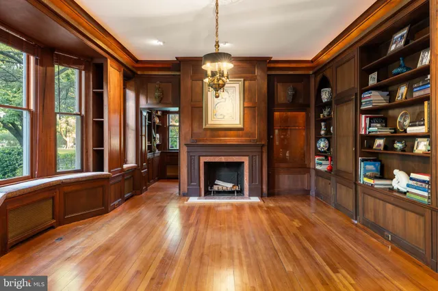 a view of a door and chair in a room