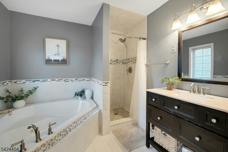 4 Andover Mohawk Road Sparta, NJ 07871 - Photo 25 of 35 a bathroom with a tub a sink and mirror