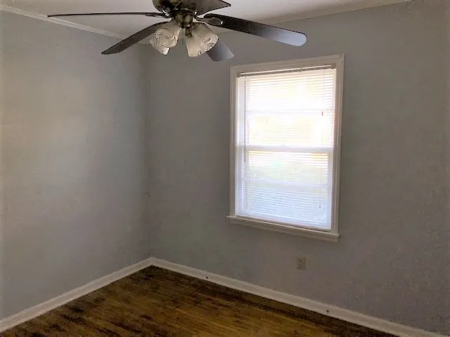 an empty room with a window