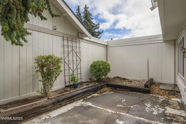 a backyard of a house