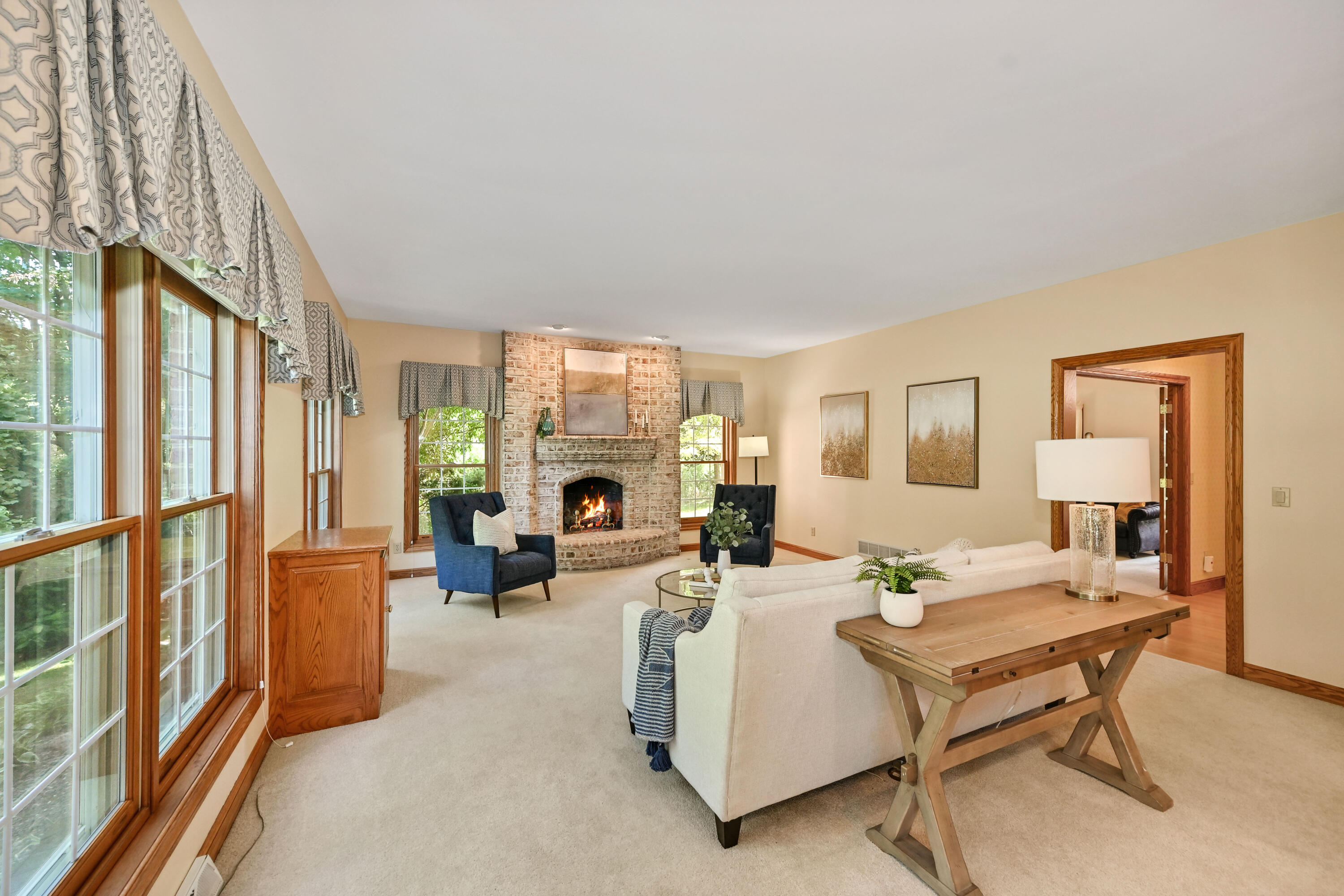 3230 Yale Court Brookfield, WI 53005 - Photo 8 of 41 Living Room w Fireplace