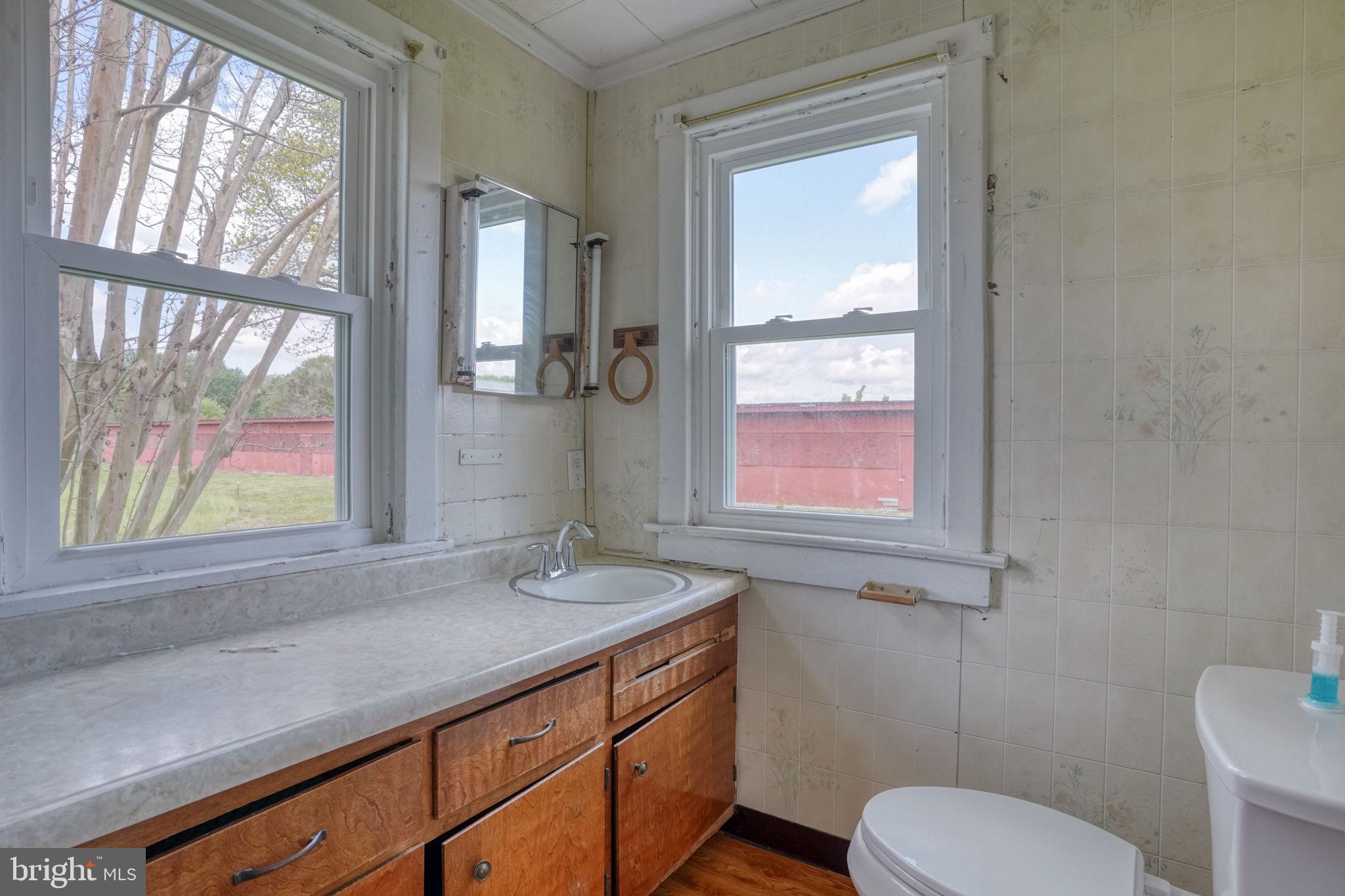 461 Hartly Road Hartly, DE 19953 - Photo 27 of 56 a bathroom with a toilet a sink and a window