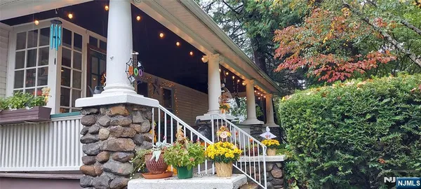 a view of street along with wooden stairs