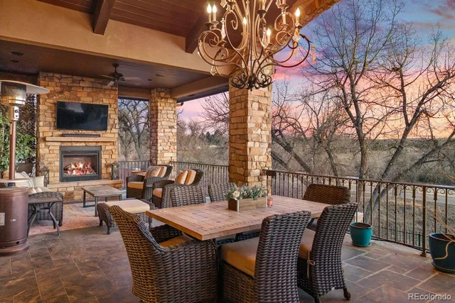 a outdoor space with furniture