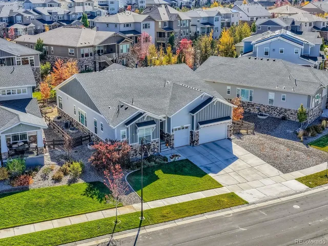 a aerial view of a house