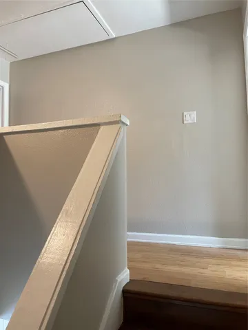 an empty room with sliding door