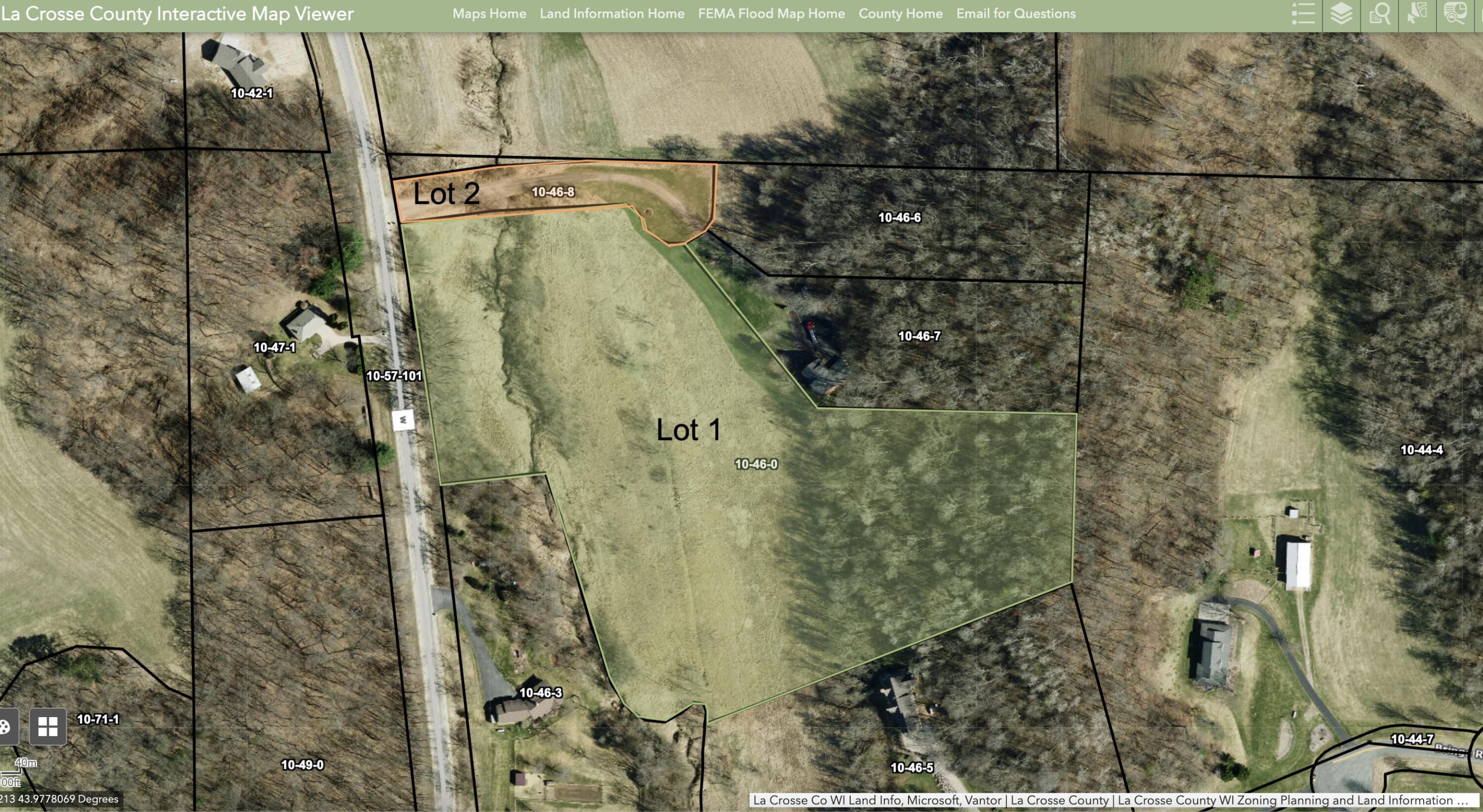 0 County Road West Holmen, WI 54636 - Photo 11 of 11 GIS Estimated Lot Lines