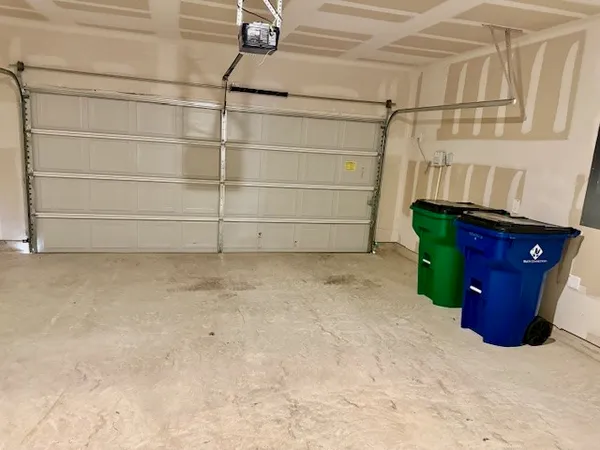a view of a garage