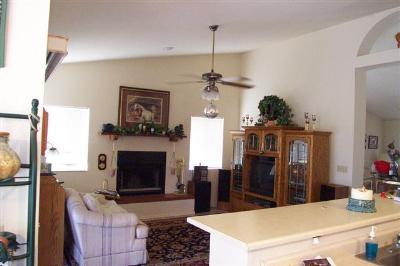 7220 North Artesiano Road Tucson, AZ 85743 - Photo 6 of 8 a living room with furniture a fireplace and a flat screen tv