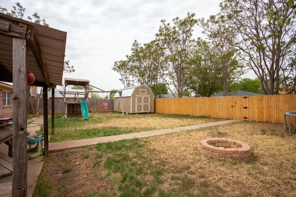 a backyard of a house