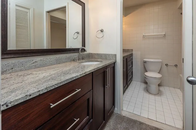 a bathroom with a sink and a toilet