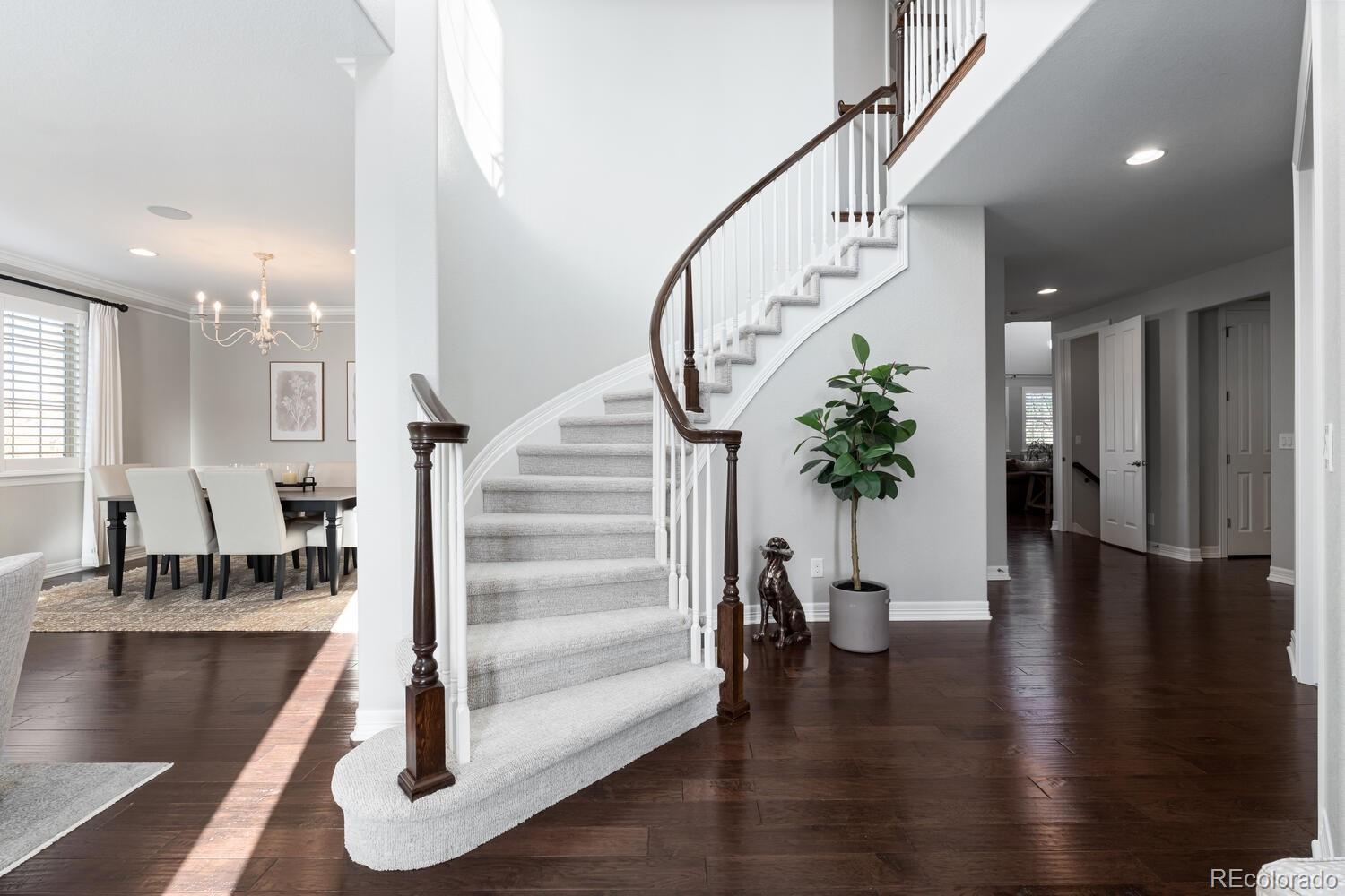 10800 Sundial Rim Road Highlands Ranch, CO 80126 - Photo 4 of 48 a view of entryway and hall with wooden floor