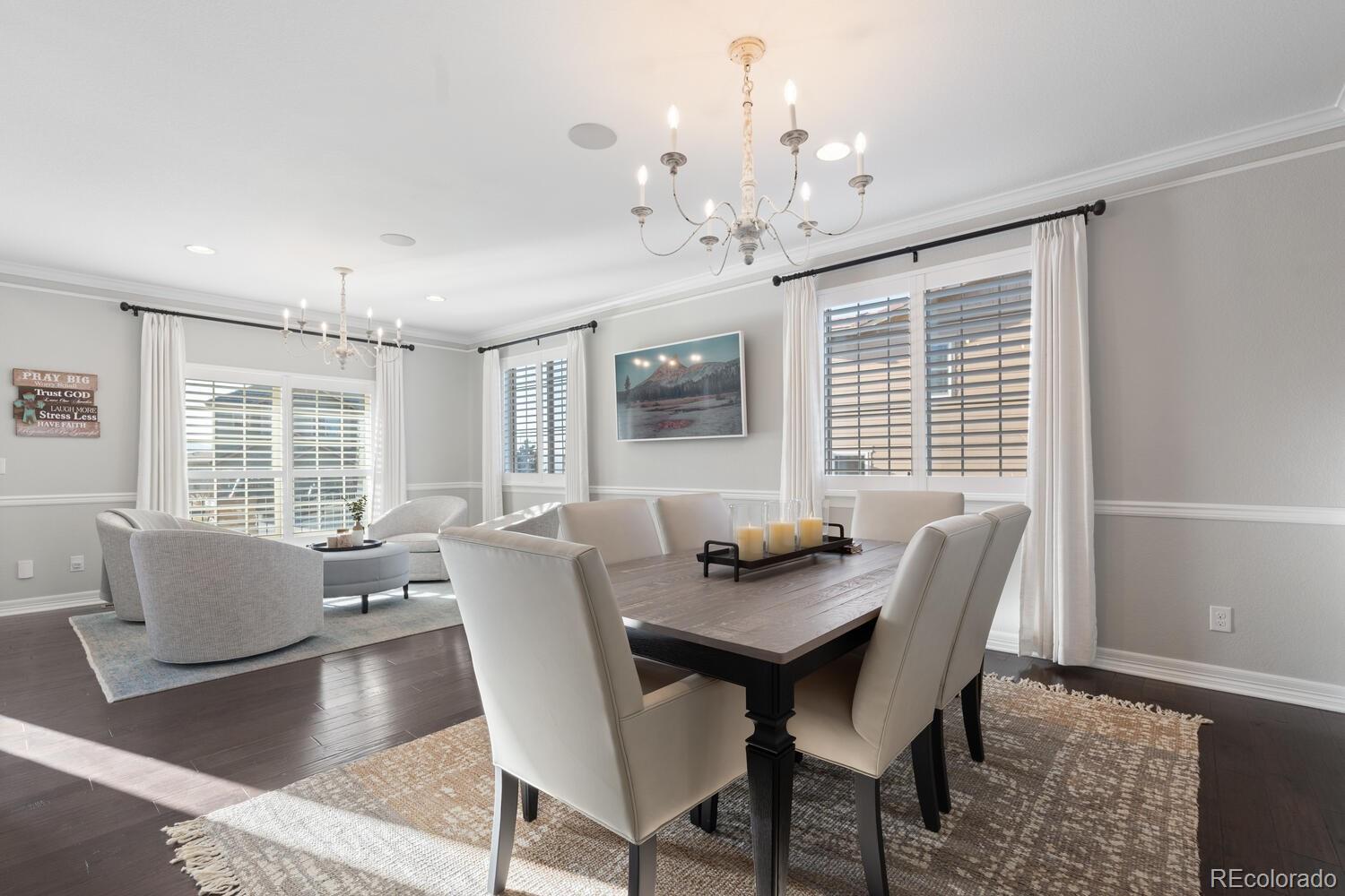 10800 Sundial Rim Road Highlands Ranch, CO 80126 - Photo 7 of 48 a view of a dining room with furniture window and outside view