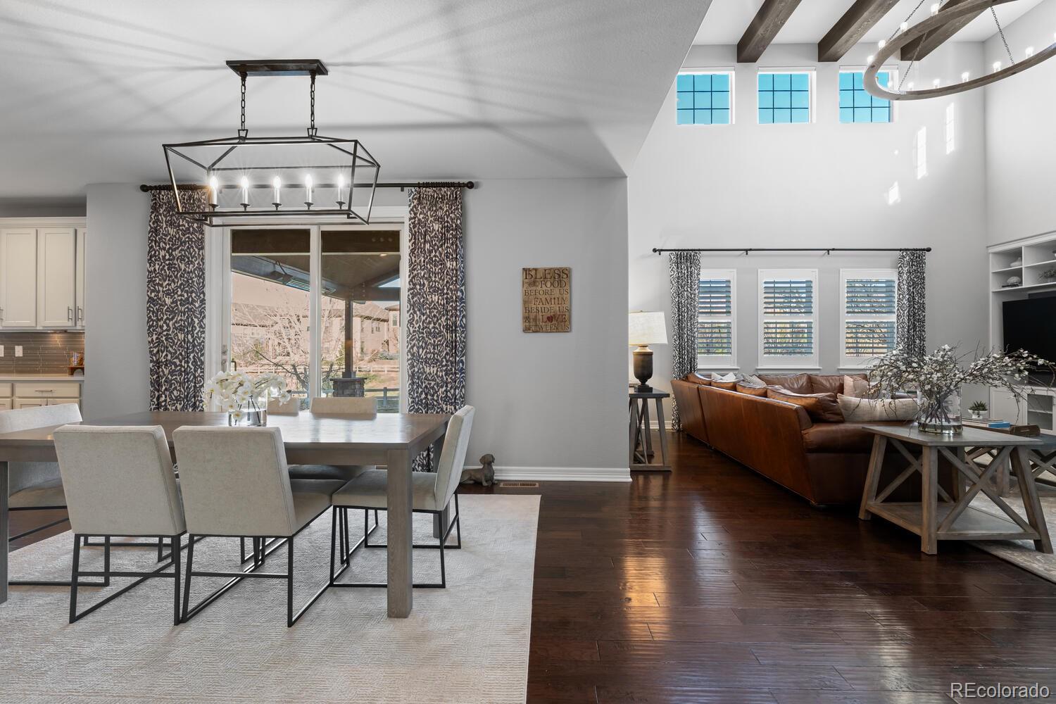 10800 Sundial Rim Road Highlands Ranch, CO 80126 - Photo 9 of 48 a view of a dining room with furniture window and wooden floor