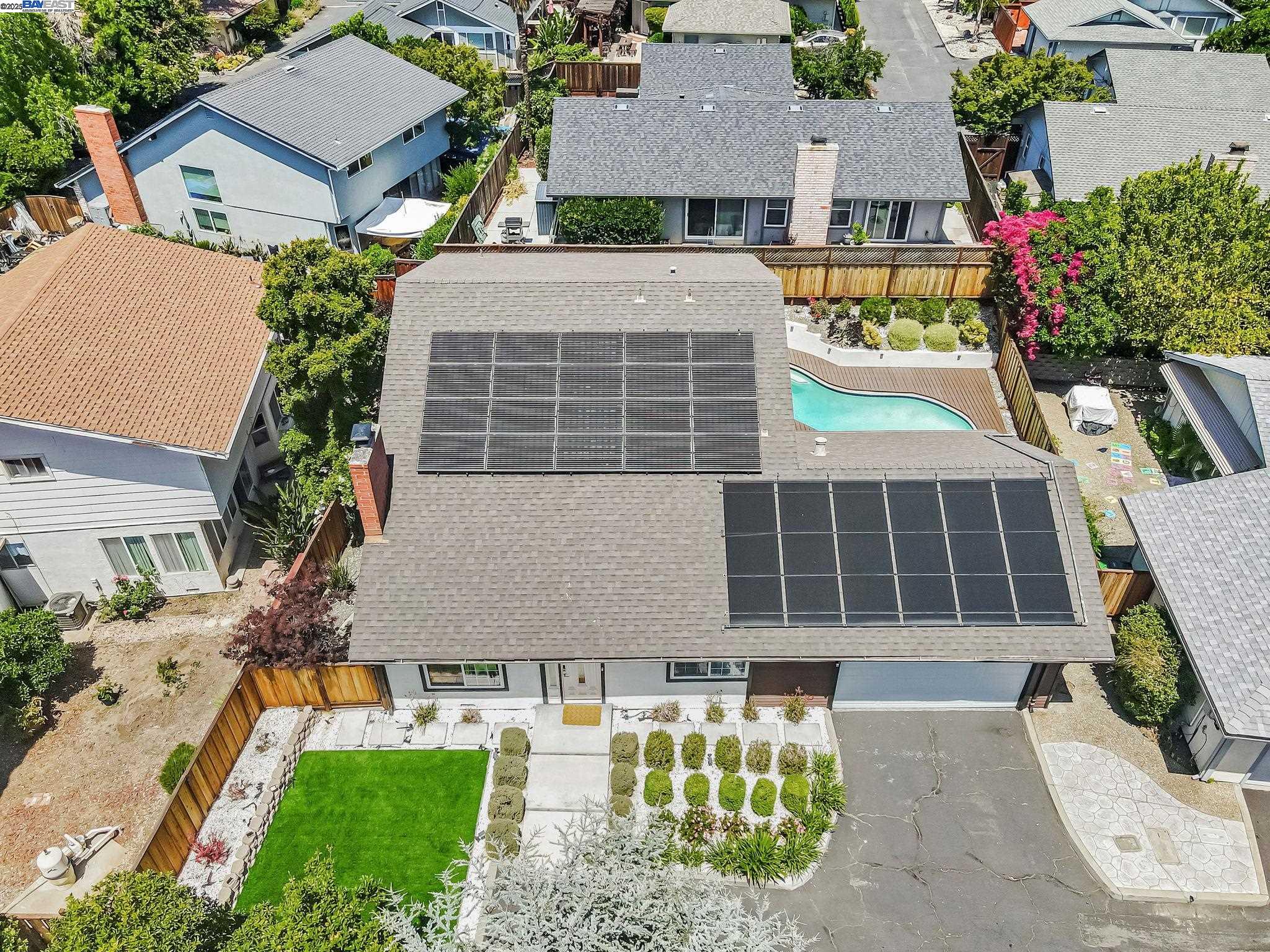 1835 Camino Estrada Concord, CA 94521 - Photo 27 of 27 an aerial view of a house with swimming pool and sitting area