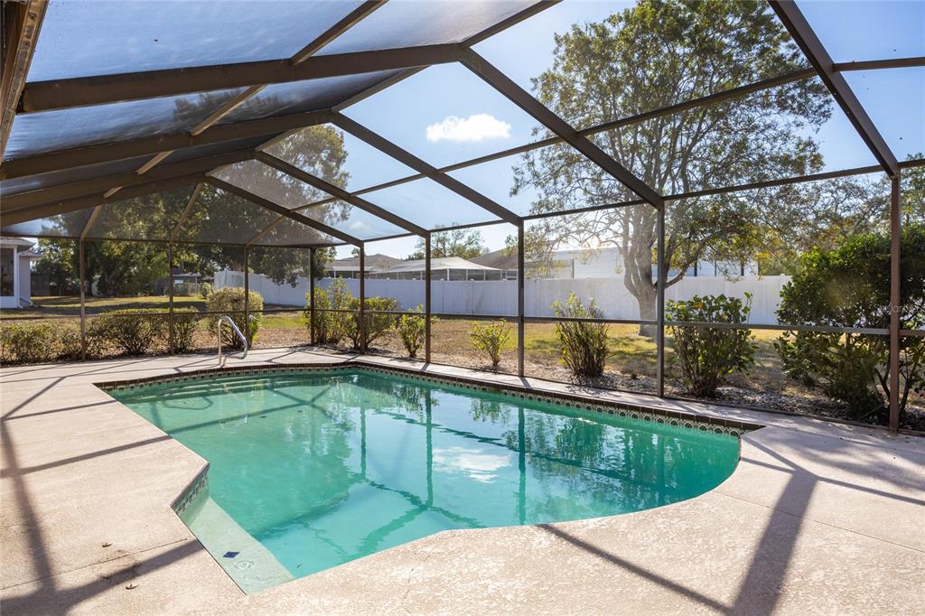 8352 Natoma Street Spring Hill, FL 34606 - Photo 33 of 48 a view of a swimming pool with a porch