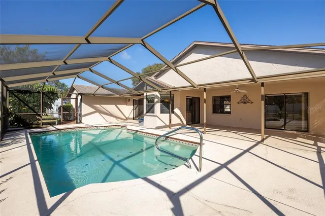 a view of a backyard