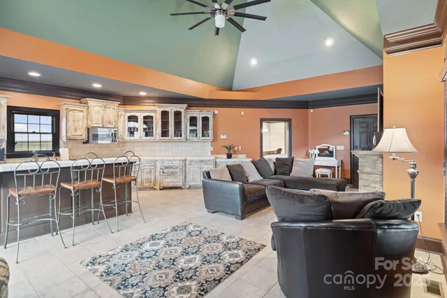 a bed room with a bed and furniture